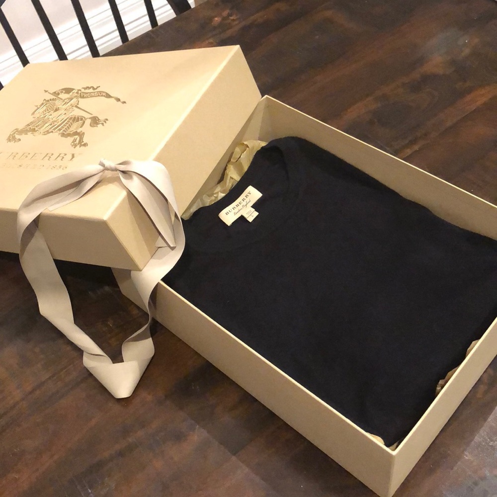 Burberry Cashmere Elbow Check Sweater